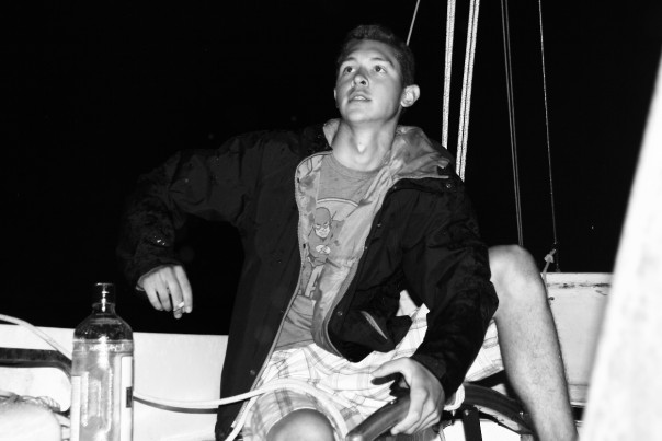 a guy sailing like a pirate