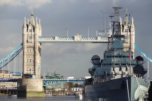 Tower bridge battle ship