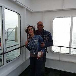 a dutch couple on the english channel ferry to france