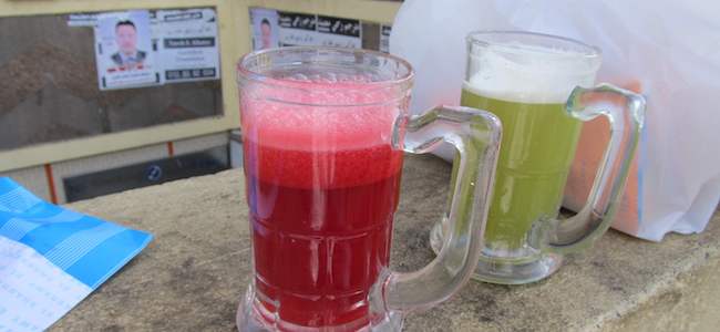 pomegranate and sugar cane juice in cairo