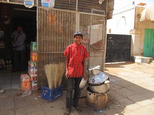 a kid in sudan serving foul