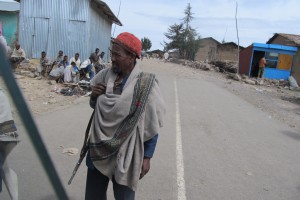 ethiopian farmer with a gun