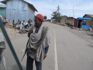 ethiopian farmer with a gun