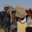 two americans and a japanese legend at the pyramids
