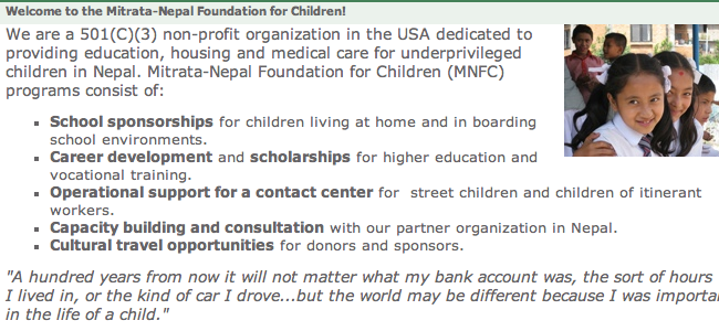 an ngo for kids in nepal
