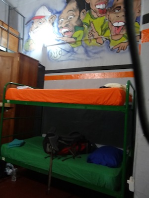 the hostel bunks at bigfoot hostel in leon nicaragua