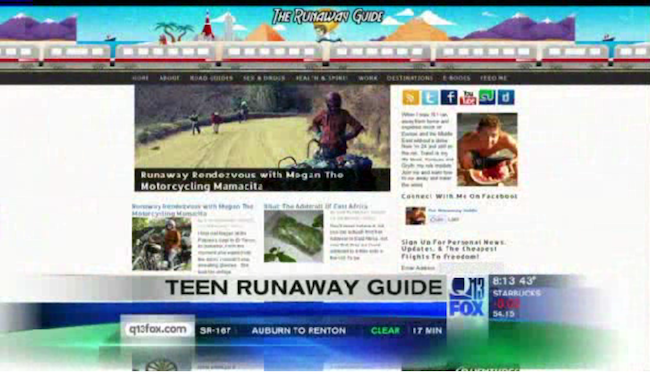 a clip from a fox news report on the runaway guide