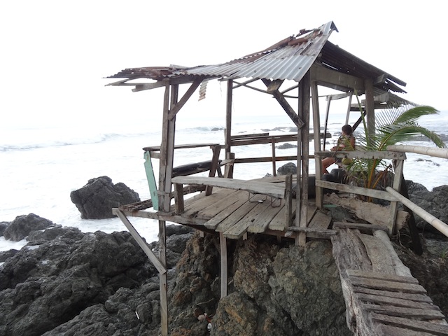 private fort over the ocean in pavones costa rica