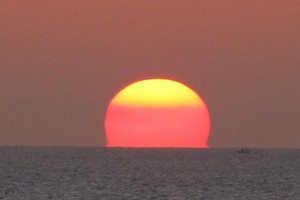 a sunset in protares greece