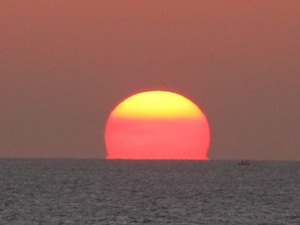 a sunset in protares greece