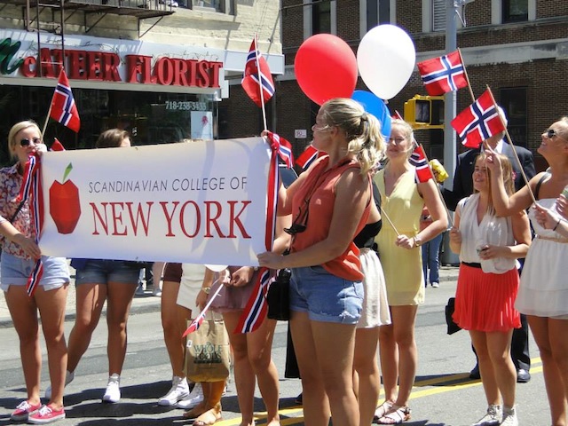 Norwegian students abroad with Scandinavian College Of New York.