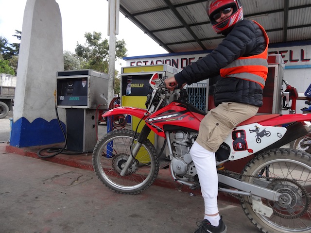 Gassing up my honda 230cc with super