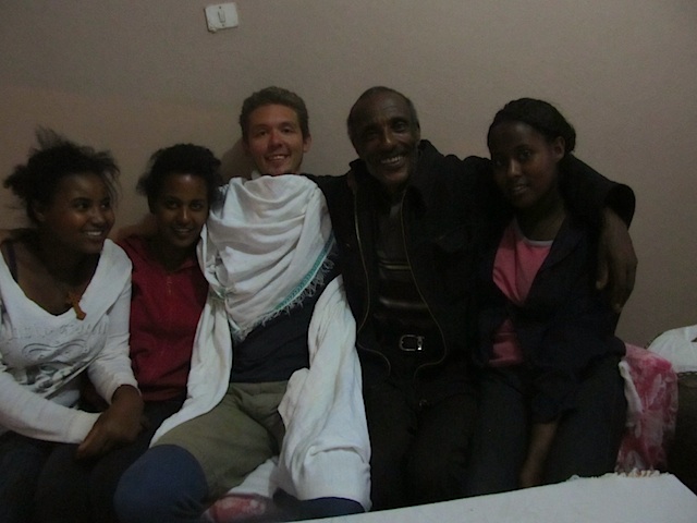 Given a couch to sleep on by an Ethiopian family after failed hitchhiking attempts