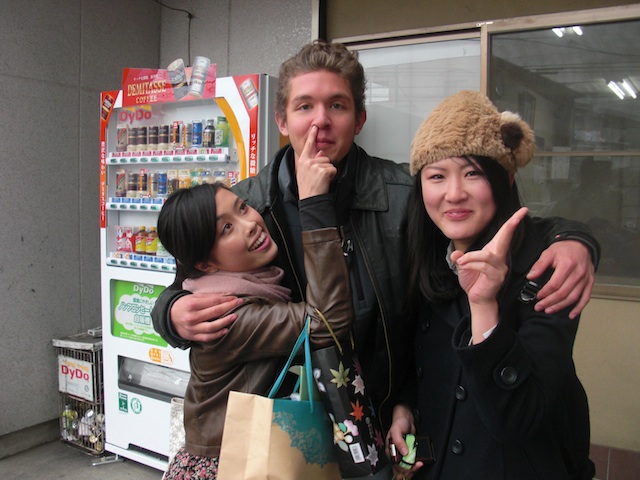 Getting my nose picked by my tutor Satoko and Mika