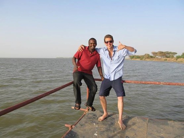 Ashenavi and I on the banks of the White Nile.
