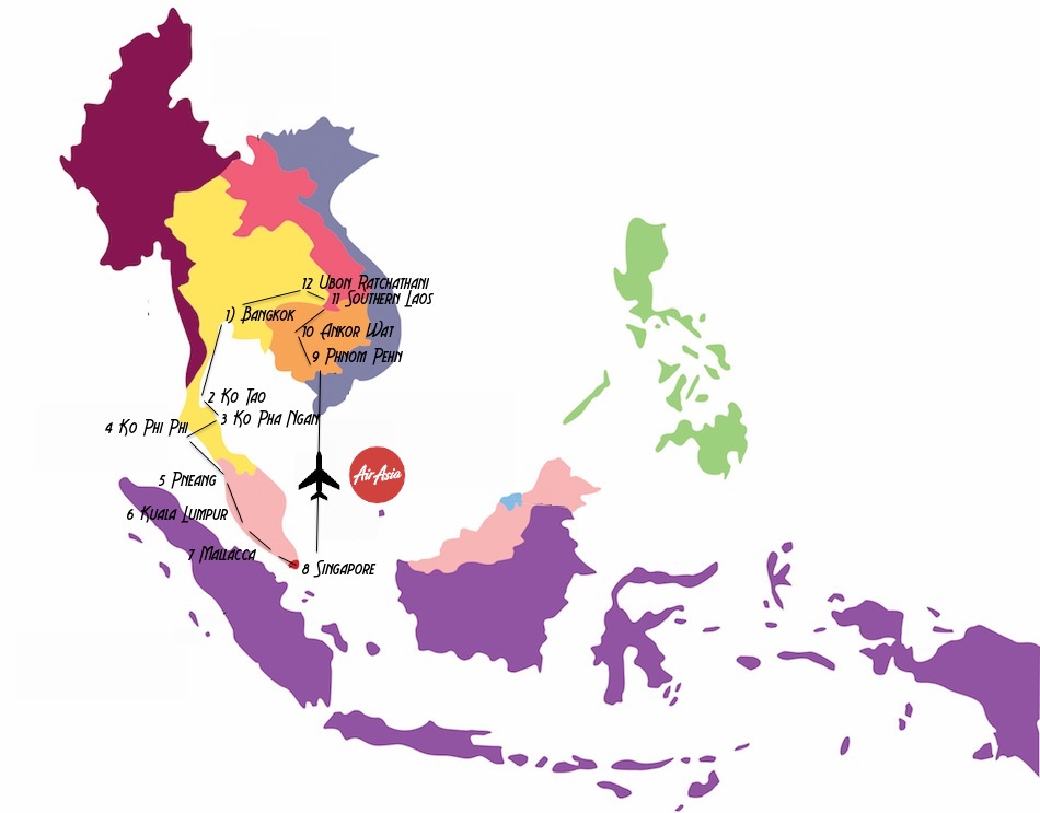 route-south-east-asia