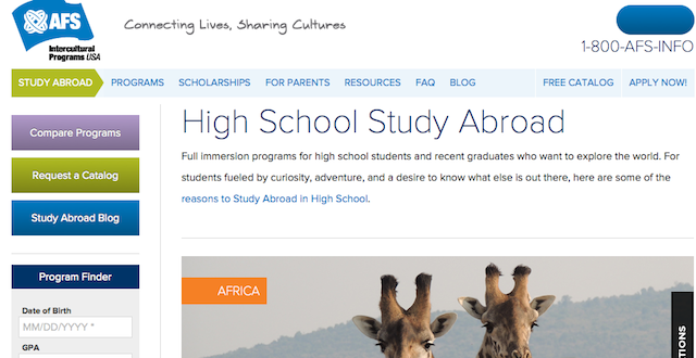 study abroad in high school
