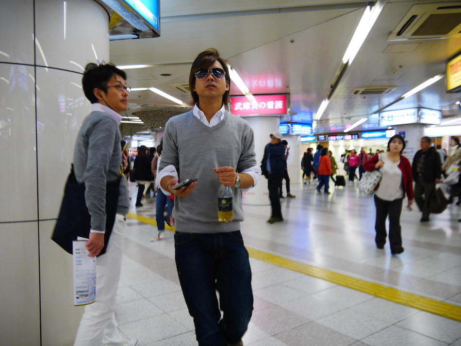 japanese guy in osaka subway
