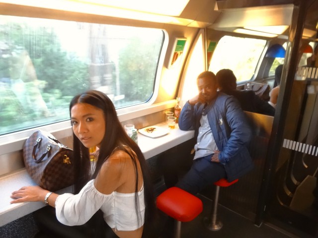 lady boy on the train in france