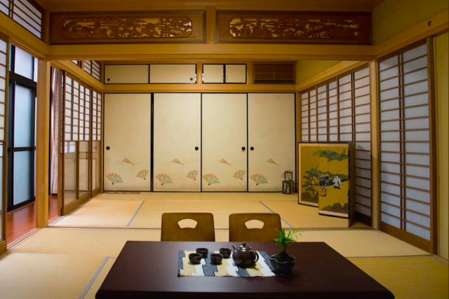 tatami room in kyoto japan